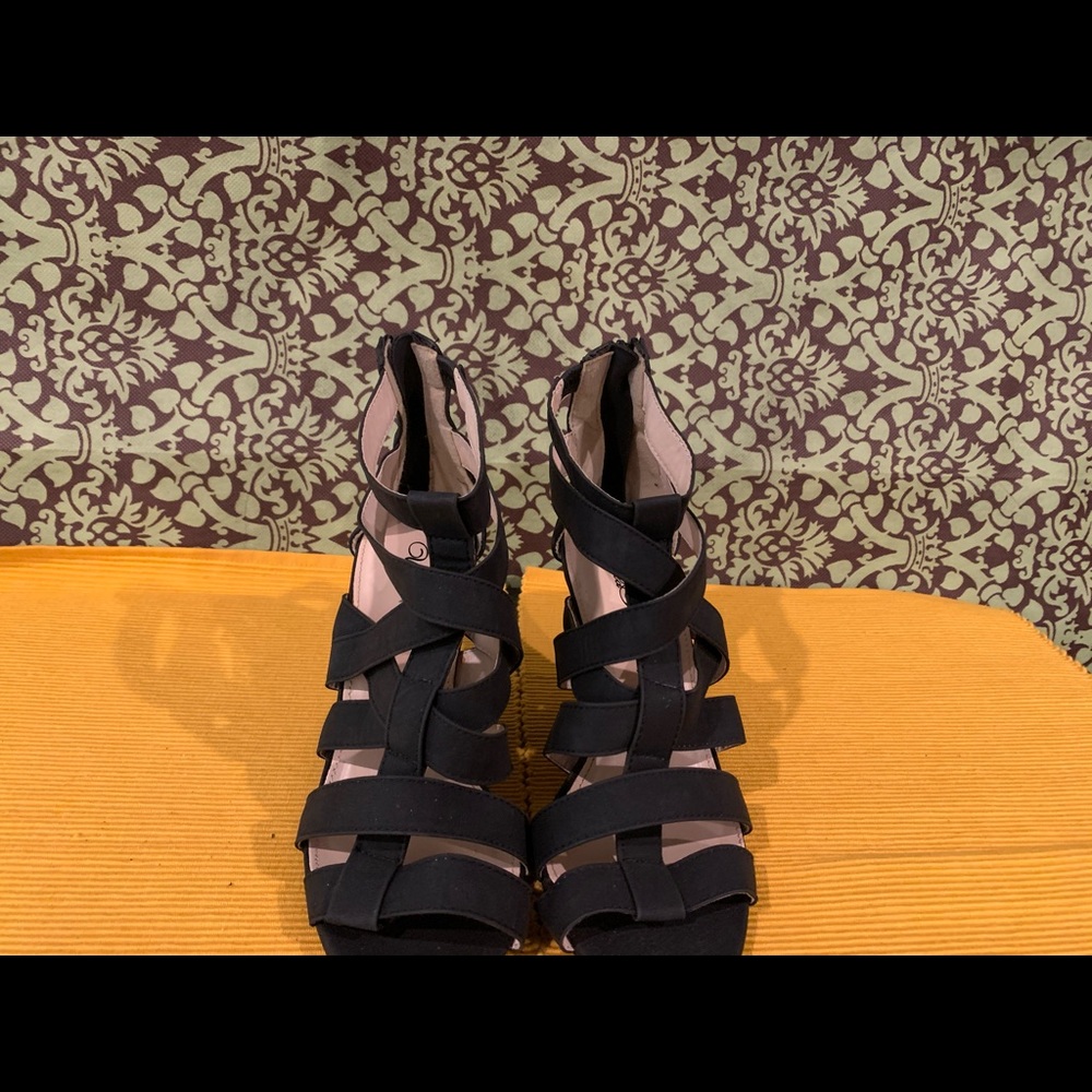 Strappy Black Heels